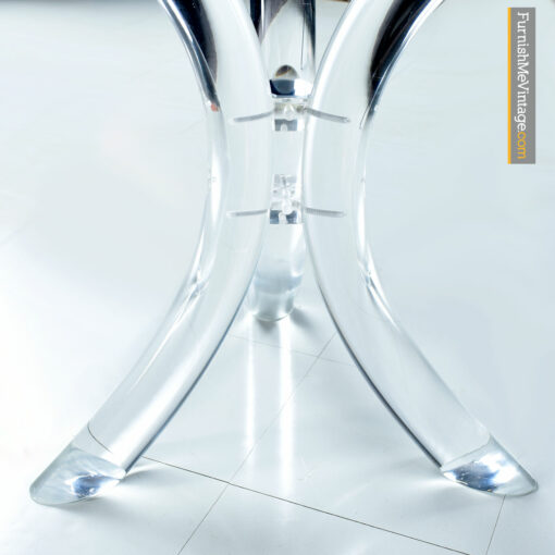 lucite glass dining table