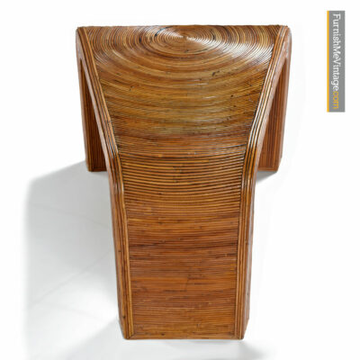 pencil reed swirl cocktail table