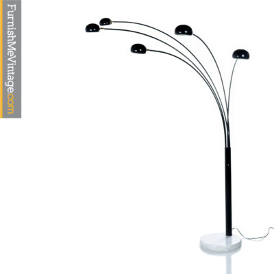 black five head arch lamp-marble-base