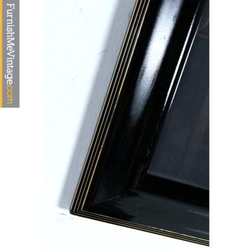 black frame gold trim