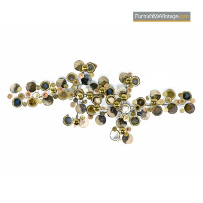 curtis jere raindrop orb disc metal sculpture