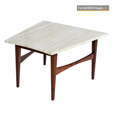 jens risom travertine side table