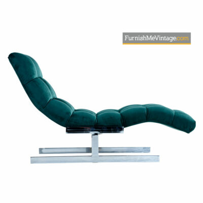Carsons Chaise Wave Lounge in the Style of Milo Baughman