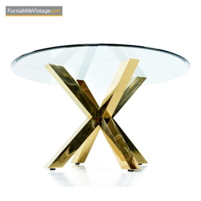 paul evans style brass dining table