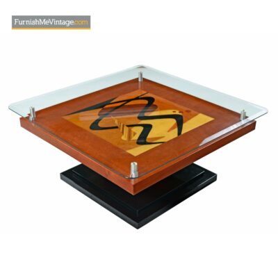 rosewood inlay modern coffee table