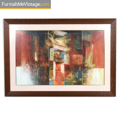 blue green yellow red large format modern print