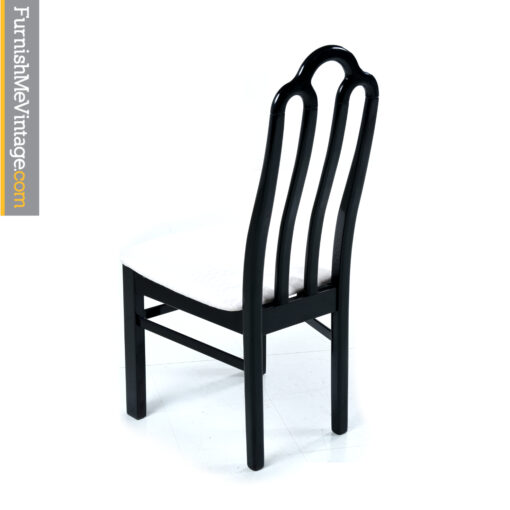 black modern dining chair set