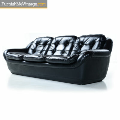 original black mid century modern sofa