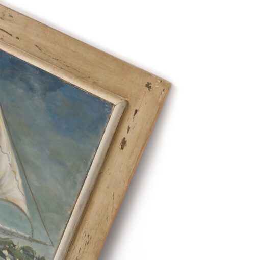 Distressed wood painting frame