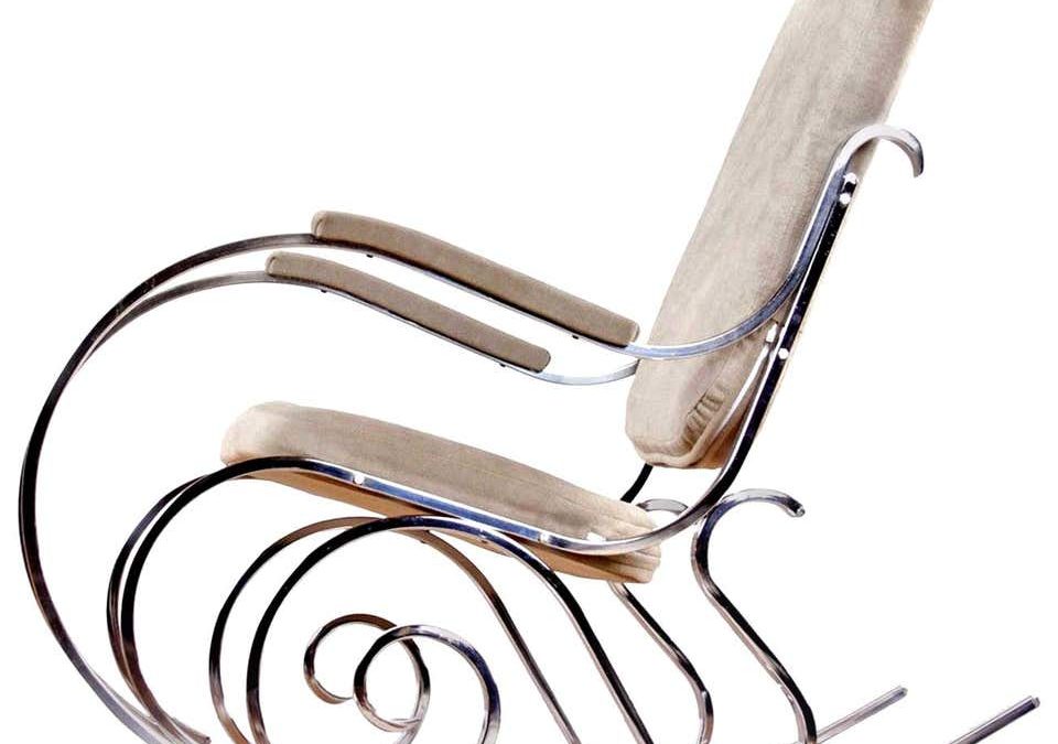 Restored Vintage Maison Jansen Rocking Chair