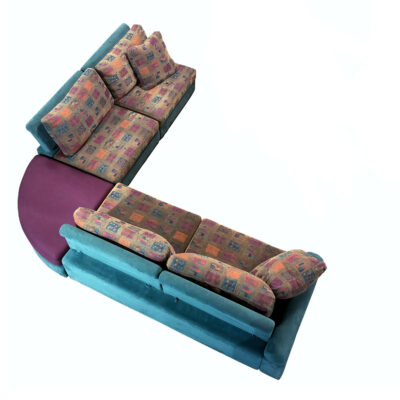 DellaRobbia Teal Blue Violet Sofa Sectional
