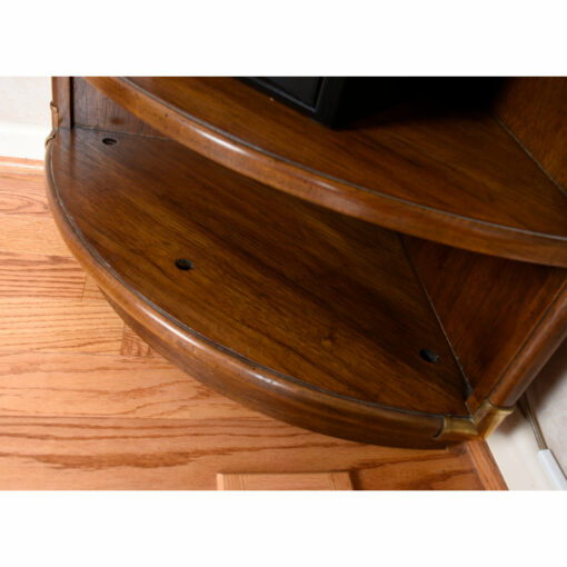 Factory drilled holes in bottom shelf