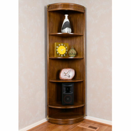Drexel Accolade pecan wood corner bookcase