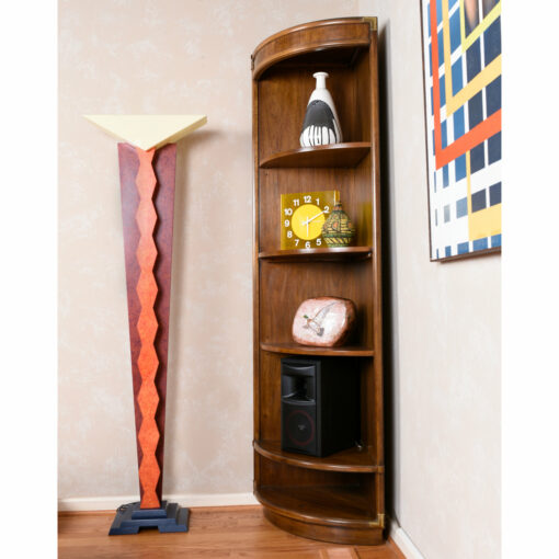 Drexel Accolade pecan wood campaign corner bookcase