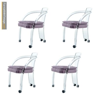 mid century lucite acrylic chairs