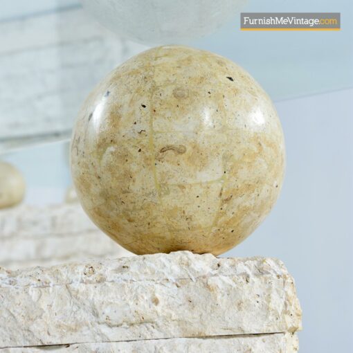 tessellated stone orb modern cocktail table