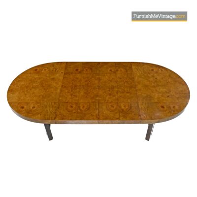 70s modern burl dining table