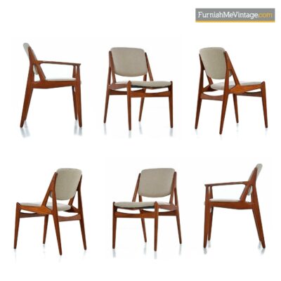 arne vodder teak ella chairs