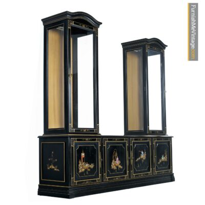 asian china cabinet black lacquer