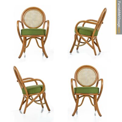 cane back rattan pretzel chairs