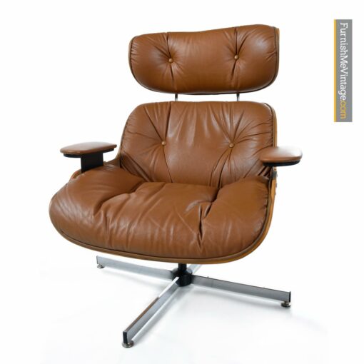 cognac leather eames chair lounge