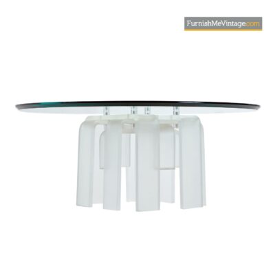 frosted acrylic lucite coffee table vintage