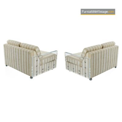 lucite cubist sofa modern sleeper