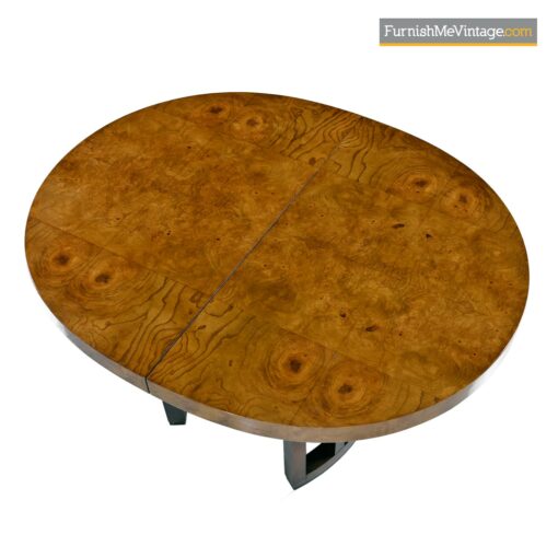 oval burl modern dining table