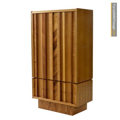 rosewood burl oak brutalist armoire dresser
