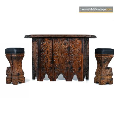 witco carved tiki bar