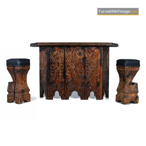 witco carved tiki bar