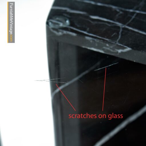 black marble glass dining table
