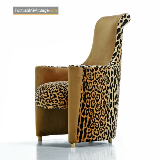 highback armchairs hollywood regency