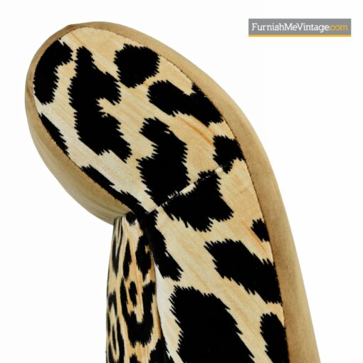 highback leopard fabric armchairs