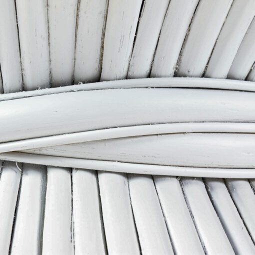 White rattan coffee table
