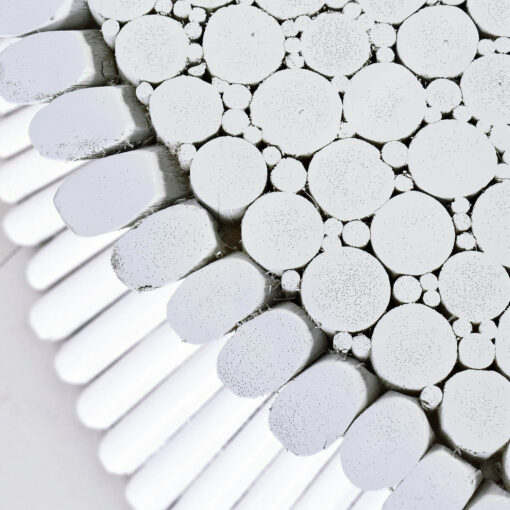White rattan coffee table by McGuire