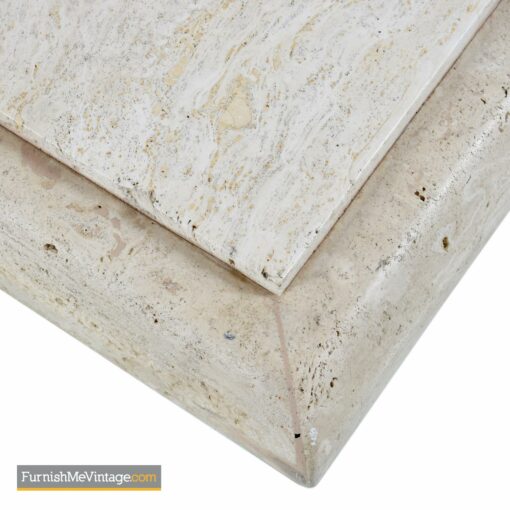 vintage modern stone travertine coffee table