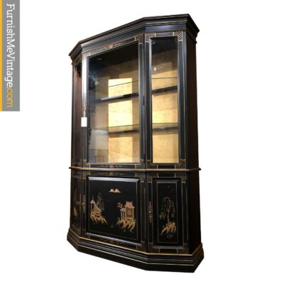 china cabinet black lacquer painted