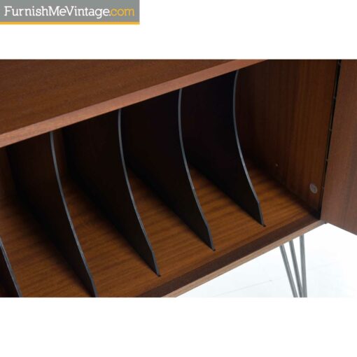 danish teak record cabinet