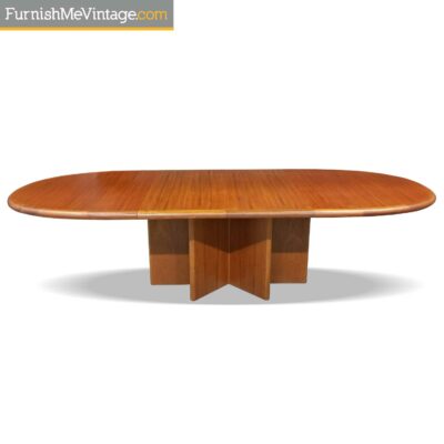expanding danish teak table