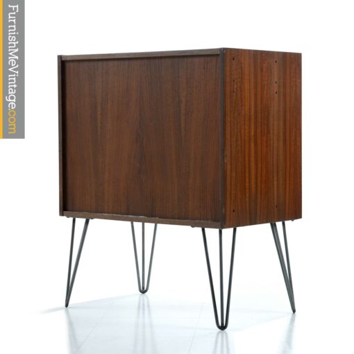 teak vintage record cabinet