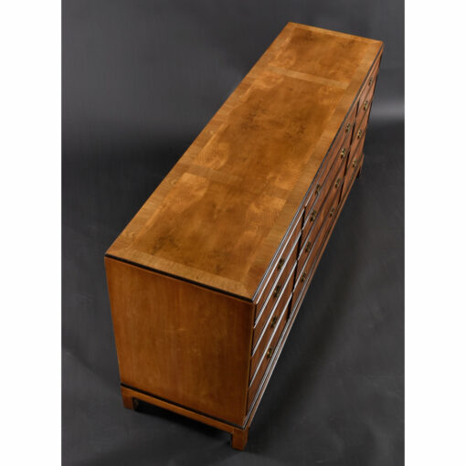 Vintage burl wood Drexel Avenues campaign dresser