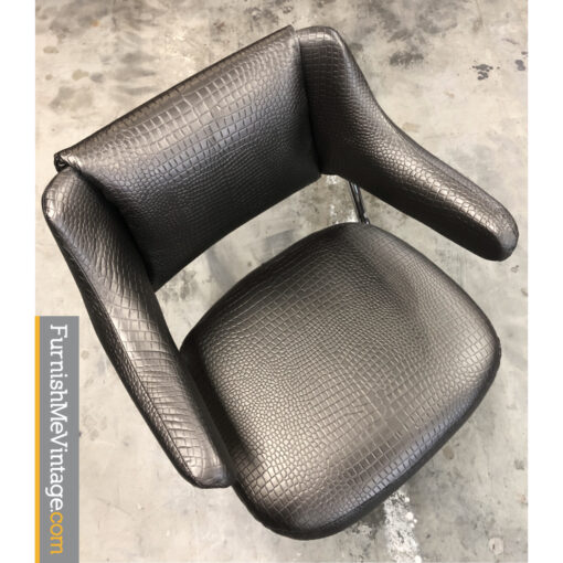 metallic gray task chair