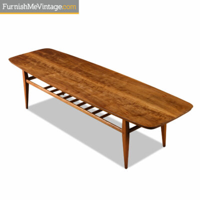mid century walnut lane accent table