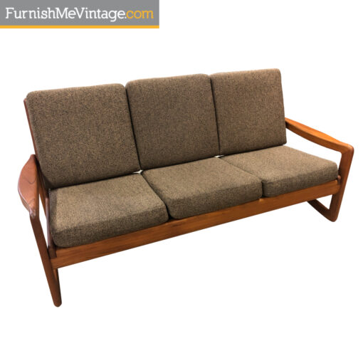 teak sofa mid century modern