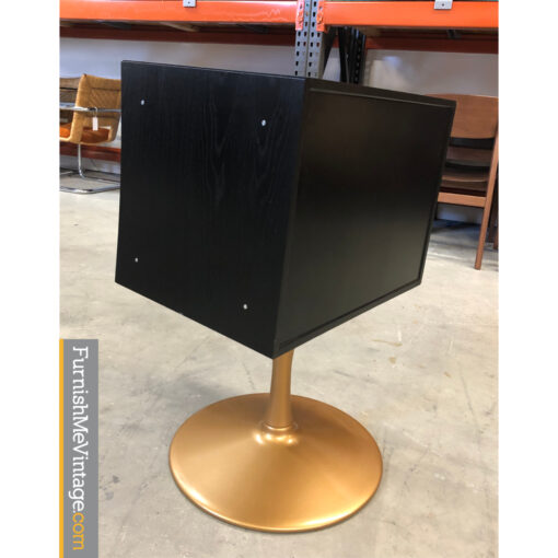 quadraspire black and gold record storage cabinet