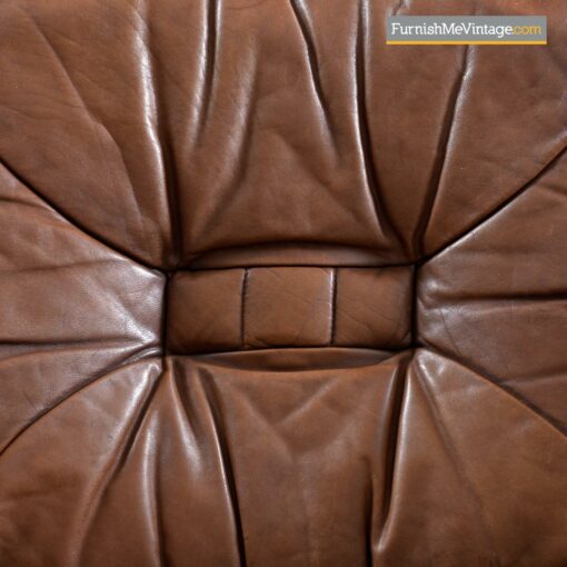 Ingmar Relling Westnofa Leather and chrome lounge chair recliner with ottoman