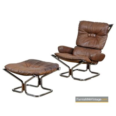ingmar rellilng rosewood chrome lounge chair