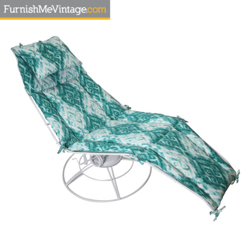 Homecrest white and aqua blue outdoor chaise lounge Siesta model 105a