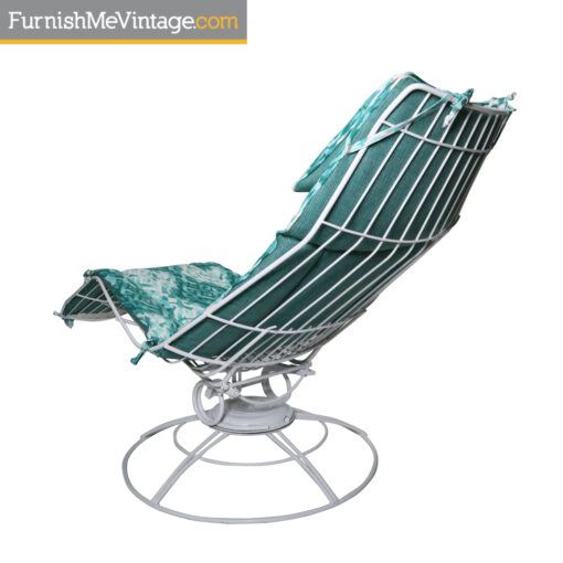 Homecrest white and aqua blue outdoor chaise lounge Siesta model 105a